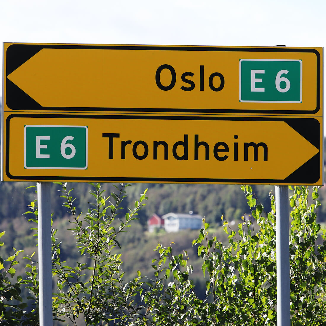 Connection by car trondheim and oslo